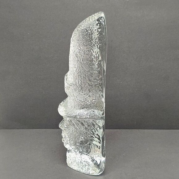 Blenko British Policeman Bobby Textured Clear Art Glass Bookend Vintage 60s MCM - Picture 4 of 9